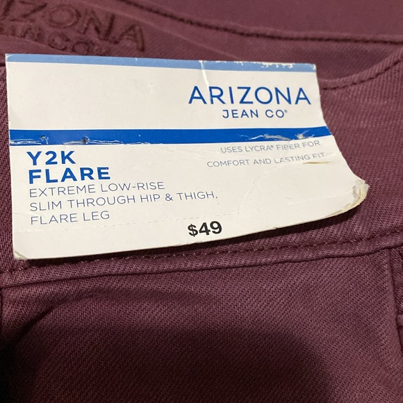 Arizona Jean Co. Extreme Low Rise Y2K Flare Jeans - Picture 7 of 7